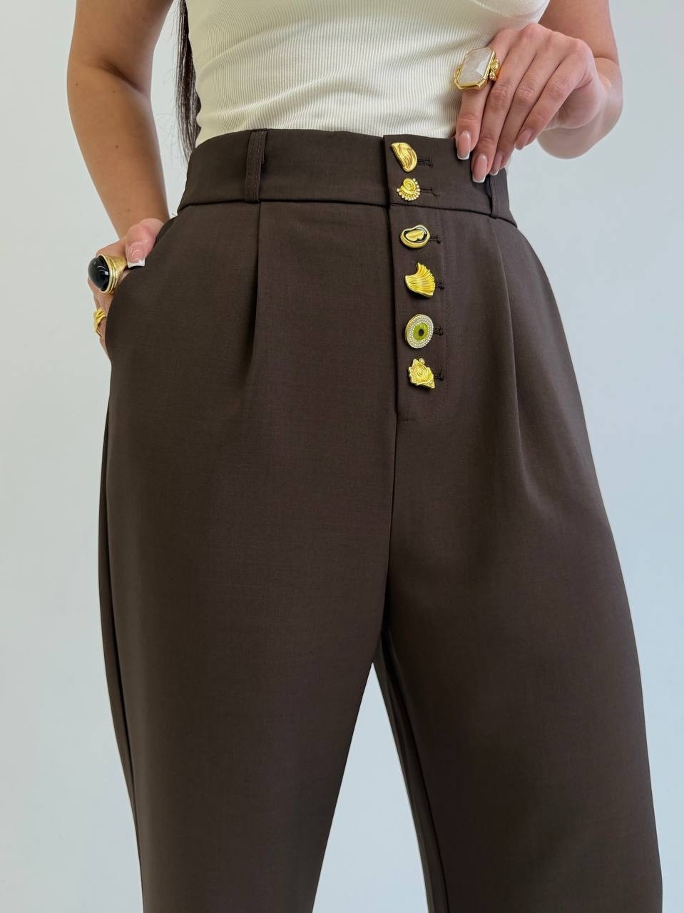 брюки на пуговицах,брюки женские,брюки классические,зауженные брюки,брюки с высокой талией