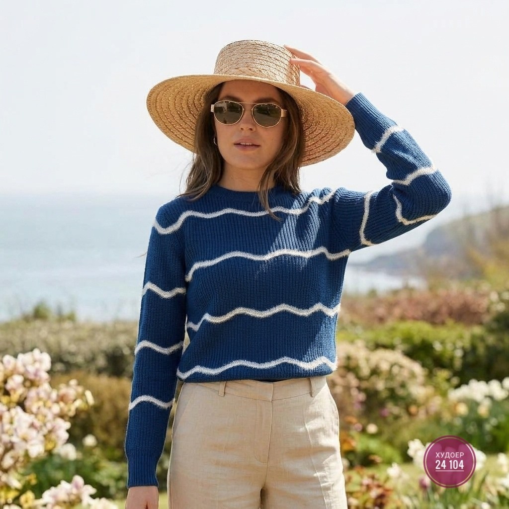 вязаный пуловер,вязаные джемпера,вязаные свитера,полосатый пуловер,джемпер в полоску
