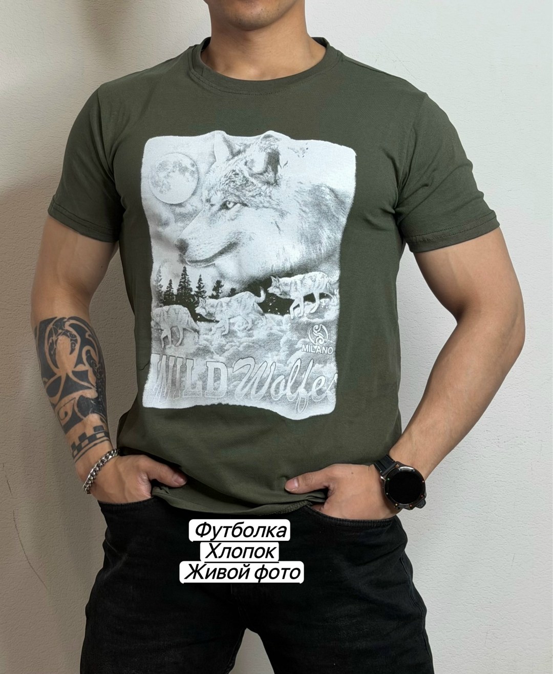 мужская футболка,футболка волк,футболка,футболка с принтом мужская футболка,футболки и майки
