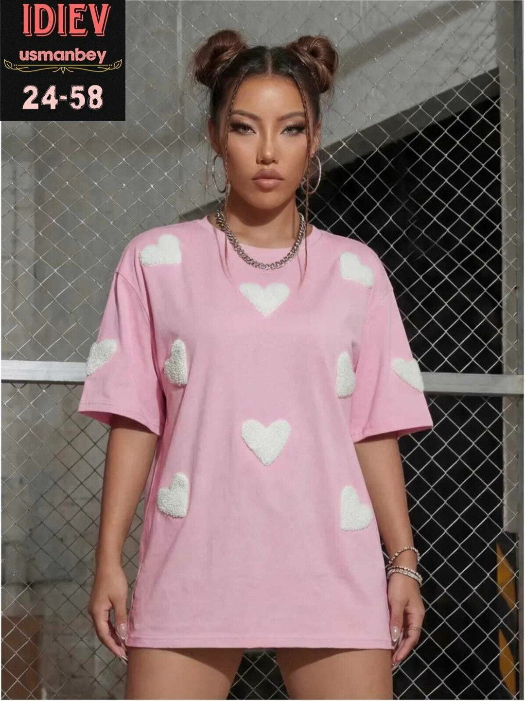 женская футболка оверсайз,футболка женская оверсайз с сердечками alindi,футболка с сердечками оверсайз,футболки оверсайз с принтами,женская футболка оверсайз с сердечками aikolya 217207093