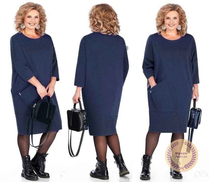 платье трикотажная,платье 👗,теплое платье больших размеров,женская платье,платье прямое