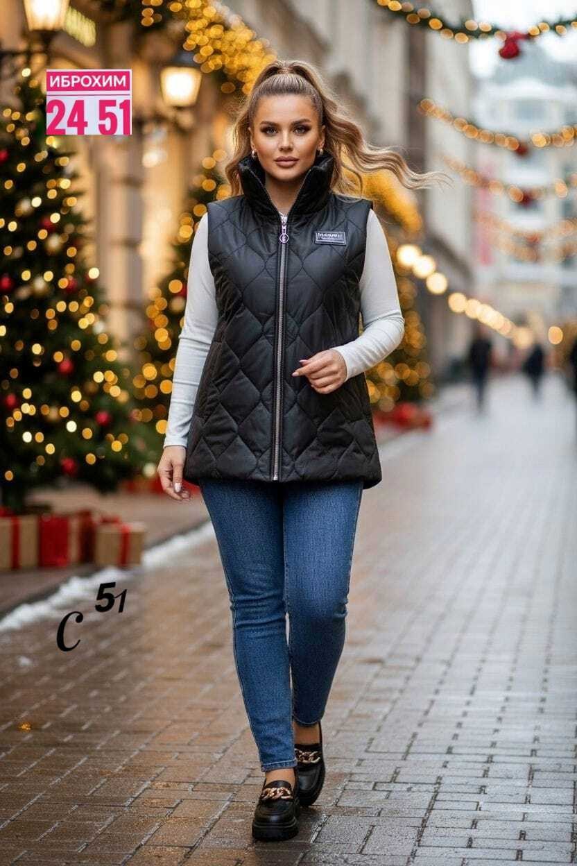 жилетка женская утепленная большой размер,женская жилетка,женские молодёжные стеганные жилетки размер 52,женские жилеты,жилетка на синтепоне