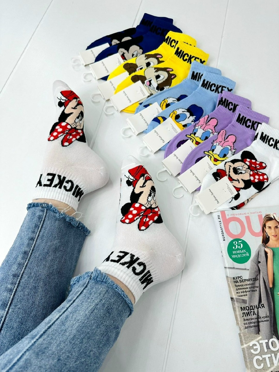 носки женские 10 пар,носки женские,комплект носки женские,носки женские набор,женские яркие носки с принтом