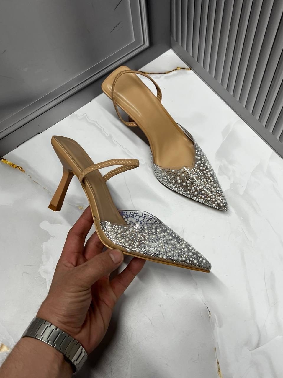 босоножки зара,босоножки прозрачные на каблуке со стразами,босоножки со стразами,туфли лодочка,женские туфли лодочки