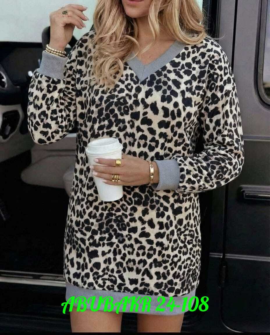 платье туника женская,туника женская,платье туника,туника повседневная,платье с леопардовым принтом
