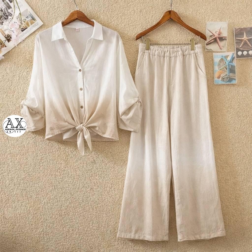 женские брючные костюмы,модные наряды,комплект для женщин,брюки комплект,шифоновая рубашка