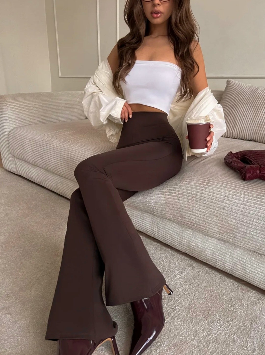 леггинсы из креповой ткани с расклешенными штанинами,брюки клеш с высокой талией,женские брюки клеш,спортивные брюки клеш,лосины клеш