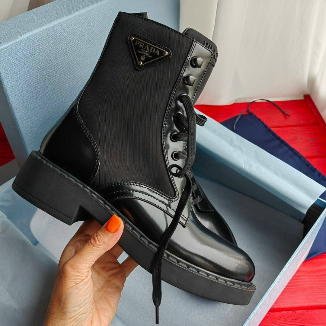 прада ботинки,,ботинки prada,кожаные ботинки prada, прада