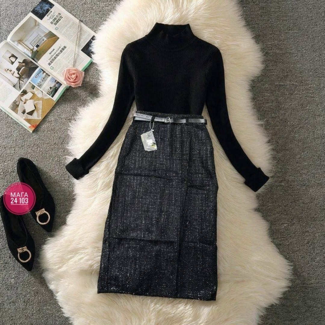 шерстяное платье,платье зимнее,платье стильное,платье теплое,трикотажное платье с поясом