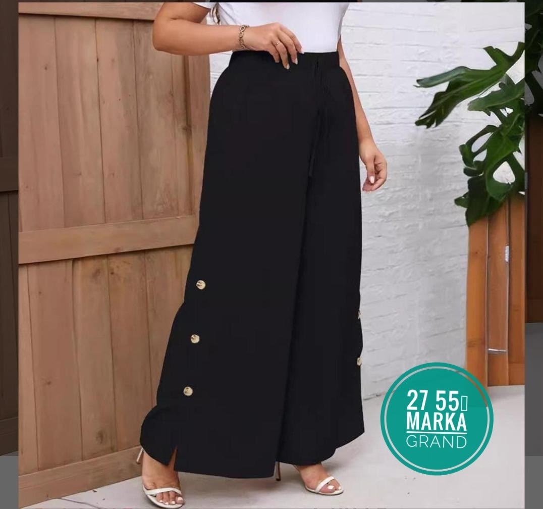 женские брюки с широкими штанинами,брюки палаццо из льна женские,брюки женские с широкими штанинами, эластичная талия, много пуговиц,брюки женские с,широкие брюки