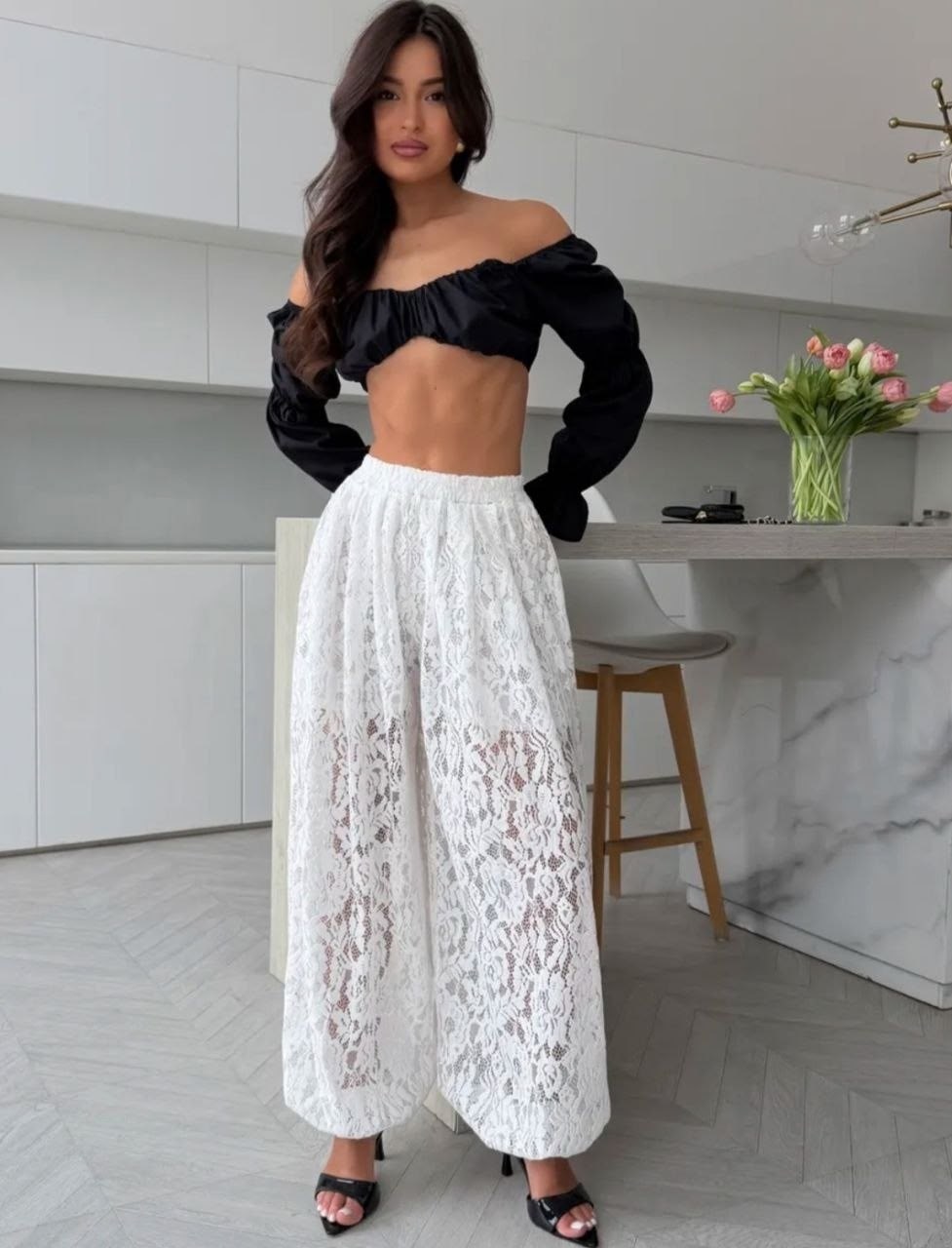 брюки кружевные,брюки из гипюра,брюки с кружевом,кружевные штаны,брюки ажурные