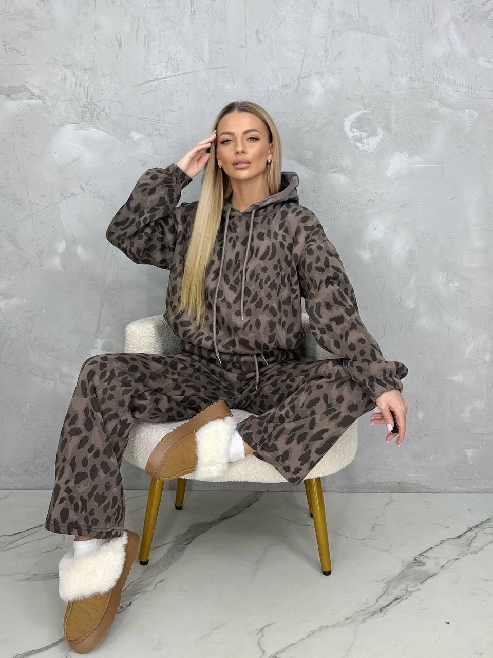 спортивный костюм теплый леопардовый majiko,спортивный костюм теплый брючный леопардовый majiko,спортивный костюм теплый осенний леопардовый majiko,спортивный костюм женский теплый леопардовый majiko,