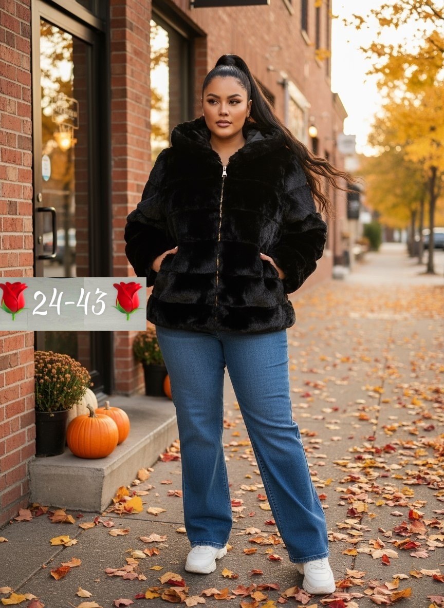 шуба искусственная под норку,шуба полушубок большие размеры coolook,искусственная шуба,полушубок размер 48-52 черный,шуба полушубок большие размеры coolook цвет черный