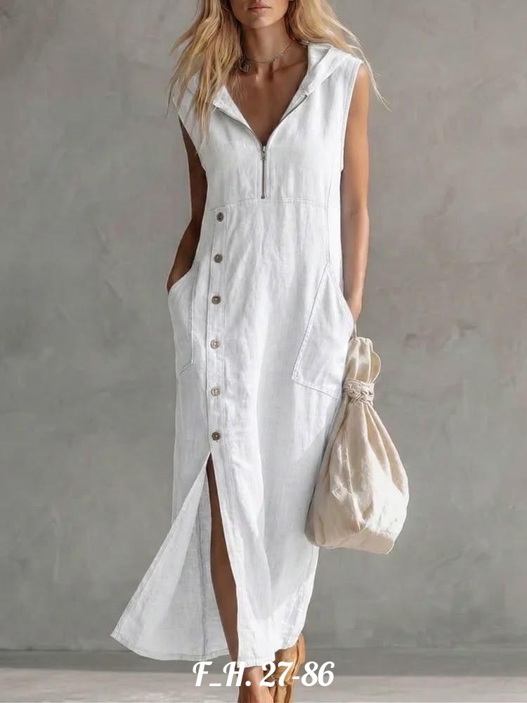 льняное платье,повседневные платья,платье с капюшоном,платье с капюшоном летнее,сарафан женский