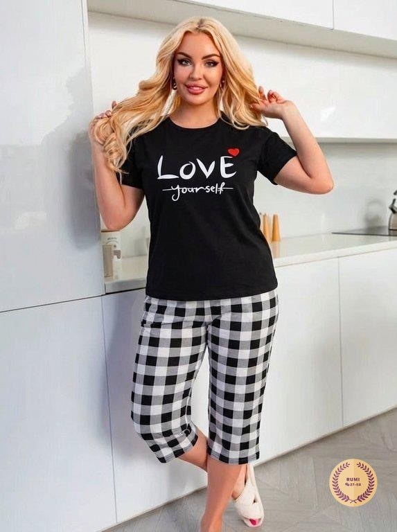 женская пижама больших размеров,пижама с бриджами женская,уютная пижама,пижама женская,пижама женская с бриджами хлопок домашний костюм