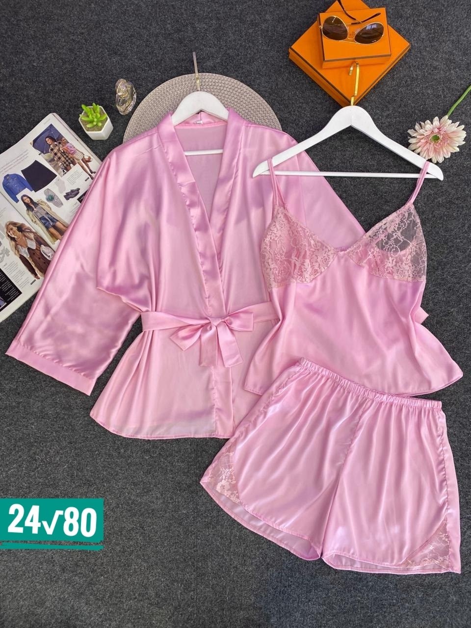 халат неглиже,пеньюар,халат розовый,женские пижамные комплекты,пижама халат