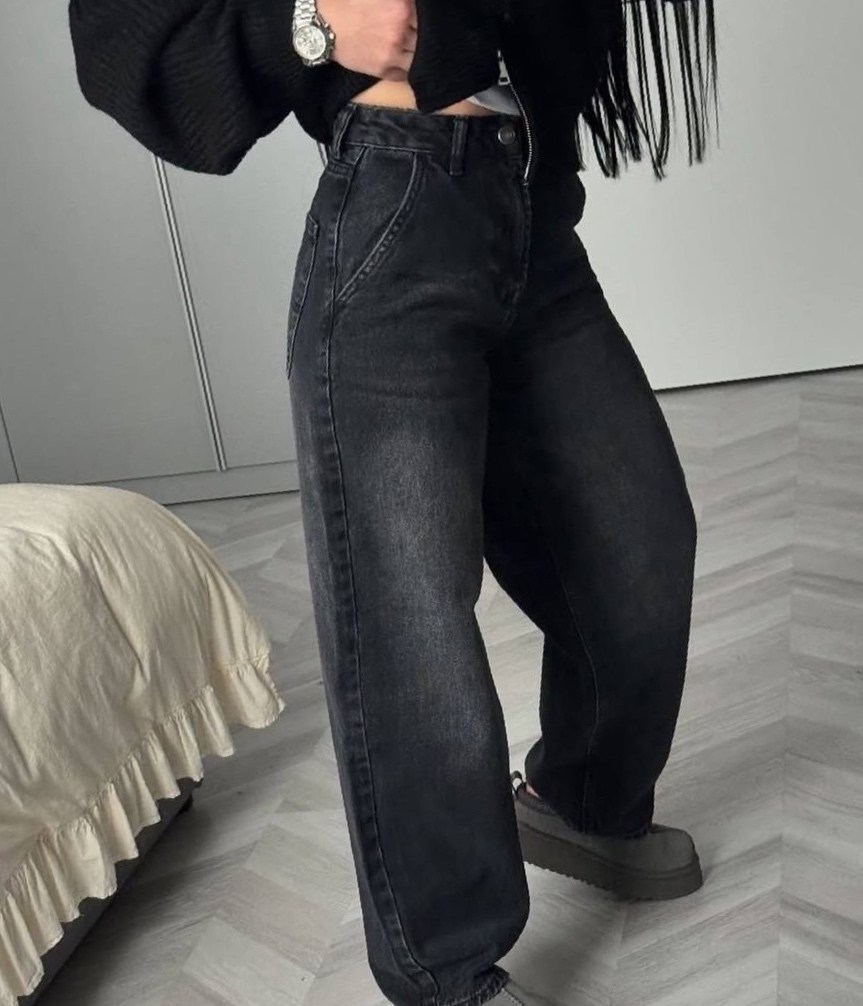 джинсы модные,джинсы женские,широкие джинсы,брюки джинсы,черные джинсы