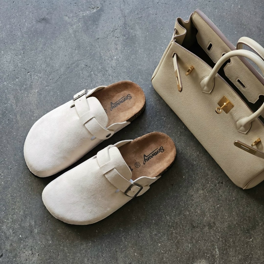 шлепанцы замшевые,, повседневные,тапочки модные,сабо birkenstock