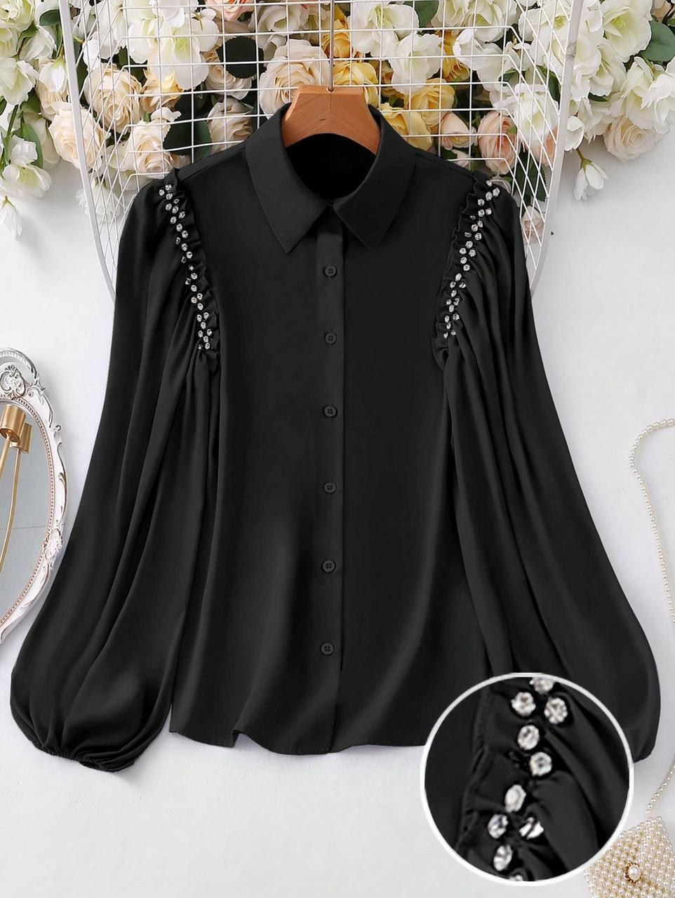 блузка с воротником,блузка стильная,женская блуза,блузка с оборками,рубашка блузка