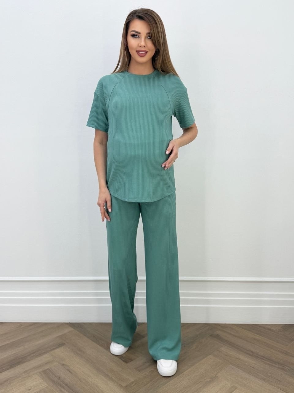 костюм для беременных,костюм для беременных лапша,костюм для беременных женский mamas fantasy 0184в коричневый 46 ru,брючный костюм для беременных,костюм трикотажный