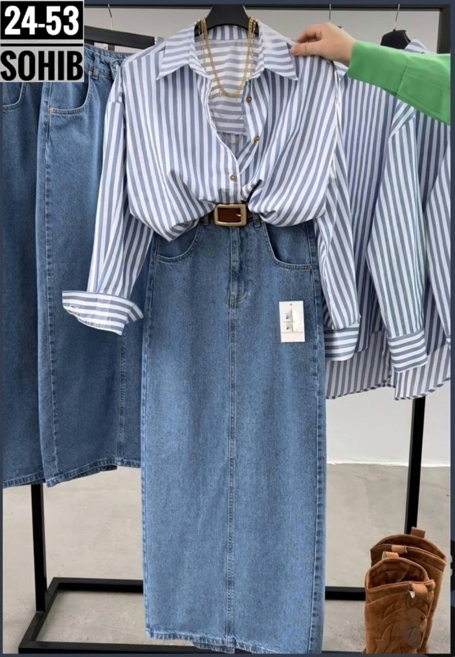 джинсовая юбка,модная одежда для девушек,костюм джинсовый,мода модная