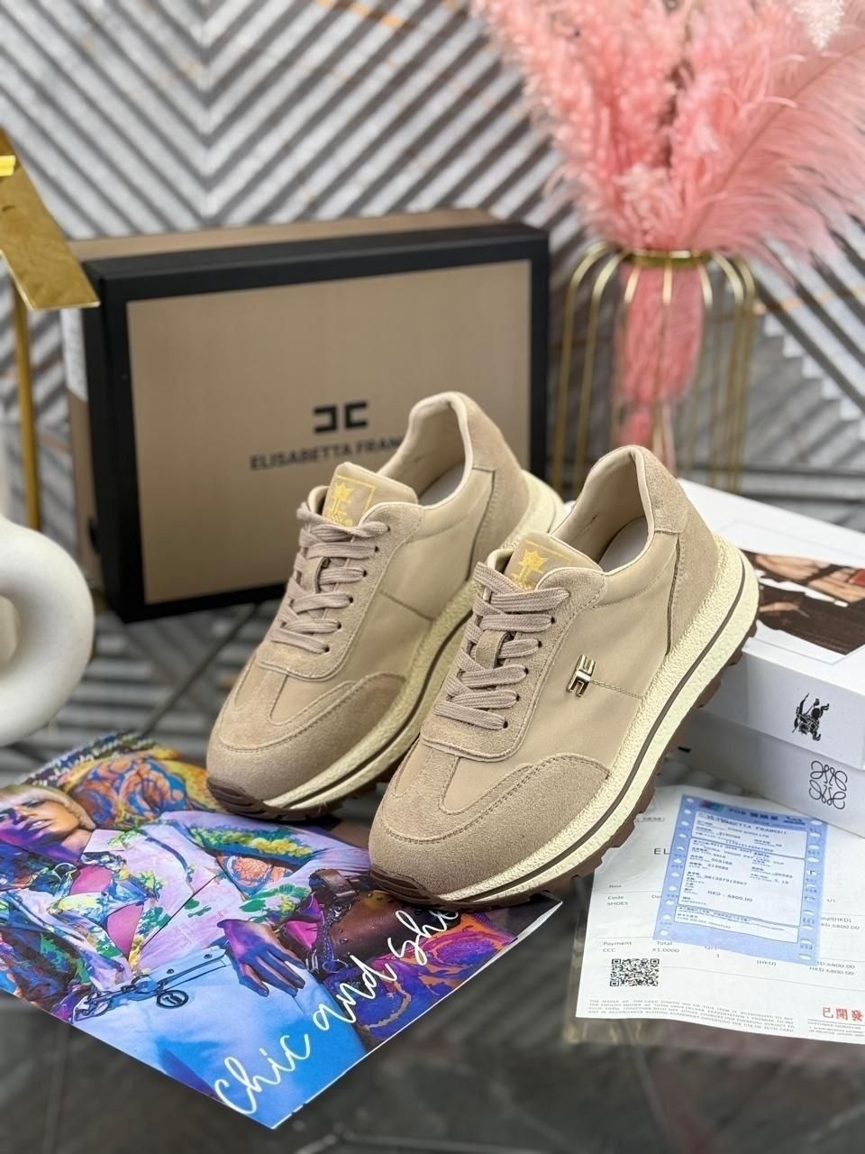 ,кроссовки женскиe,бежевые кроссовки,стильные кроссовки,кроссовка