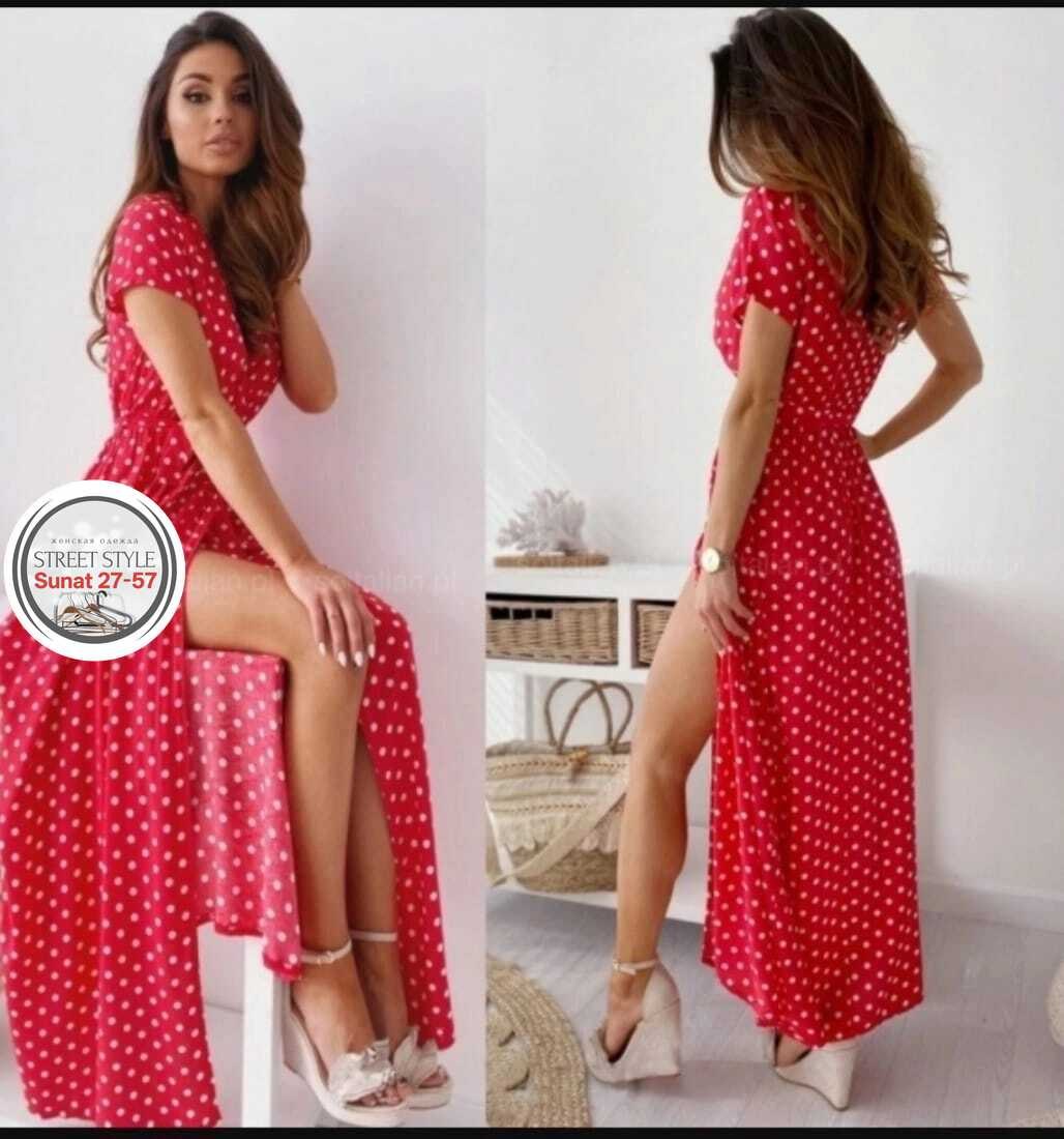 платье летнее женское,ткань софт платье в горошек,длинные платья в горошек,платье женское в горошек,летнее платье