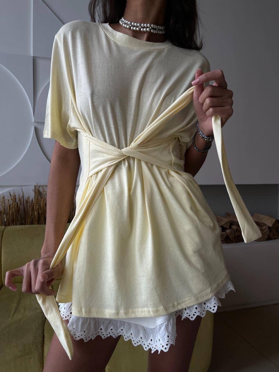 костюм с юбкой,платье туника,платье желтый,шифоновое платье,