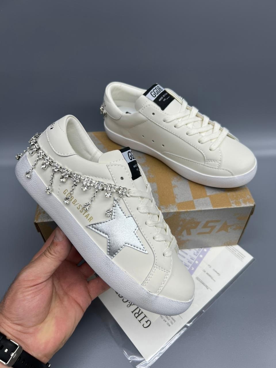 кроссовки golden goose,,кеды golden goose,мужские кроссовки golden goose stardan на шнуровке белый, спортивная