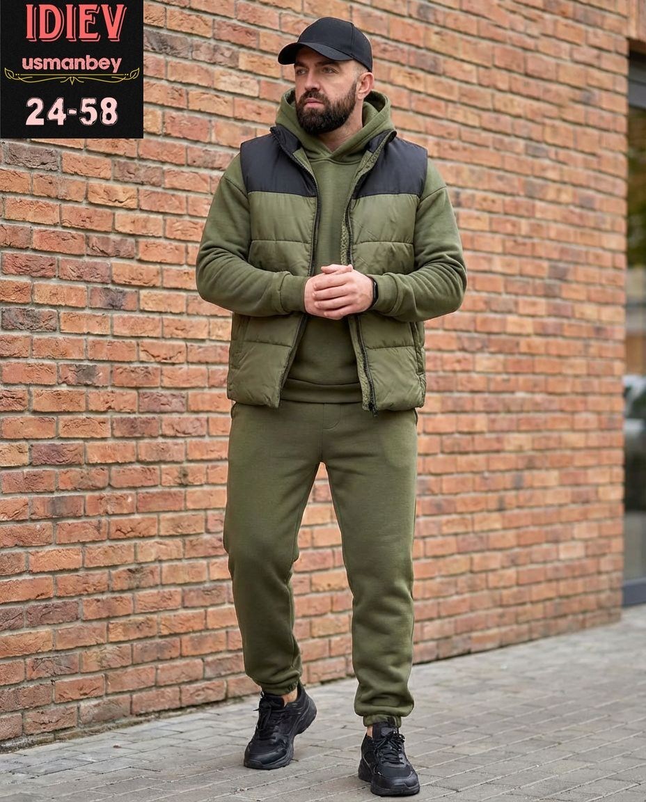 спортивный костюм мужской,спортивный костюм тройка с жилеткой,мужская мода,мужской спортивный костюм на флисе,костюм спортивный