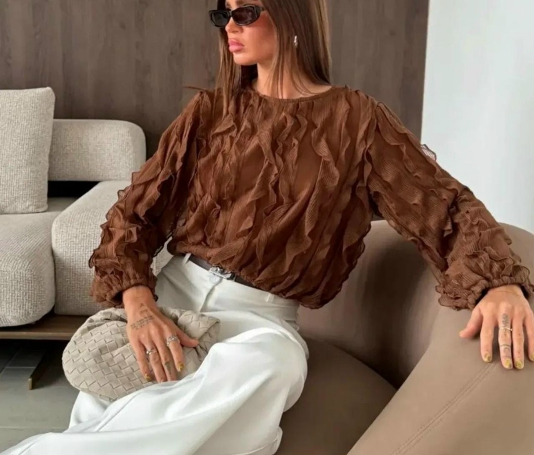 блузка с оборками,женская блузка,блуза,модели блузок,розовая блузка