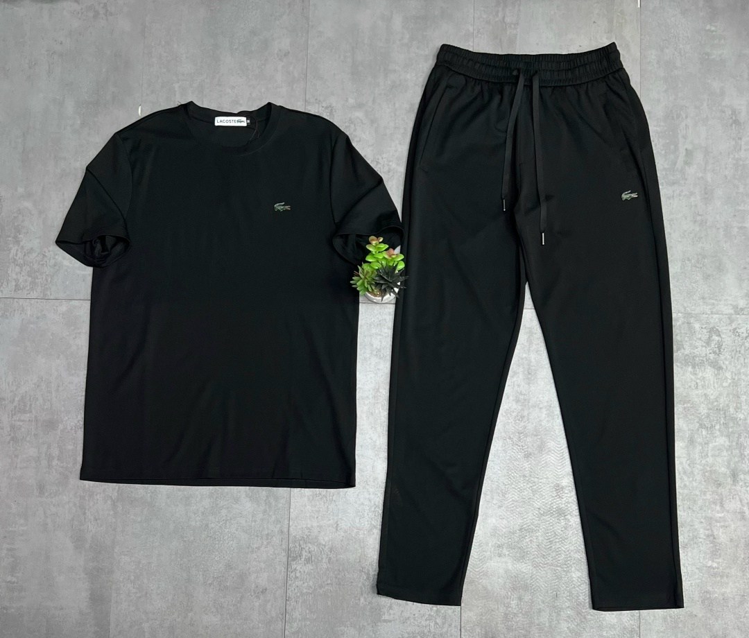 повседневный костюм,костюм спортивный мужской,спортивный костюм lacoste,костюм лакост мужской,костюм черный