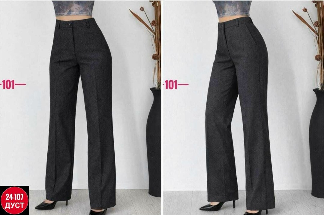 брюки прямые,классические брюки,брюки палаццо kiazo размер 42 серый,модные брюки,женские брюки