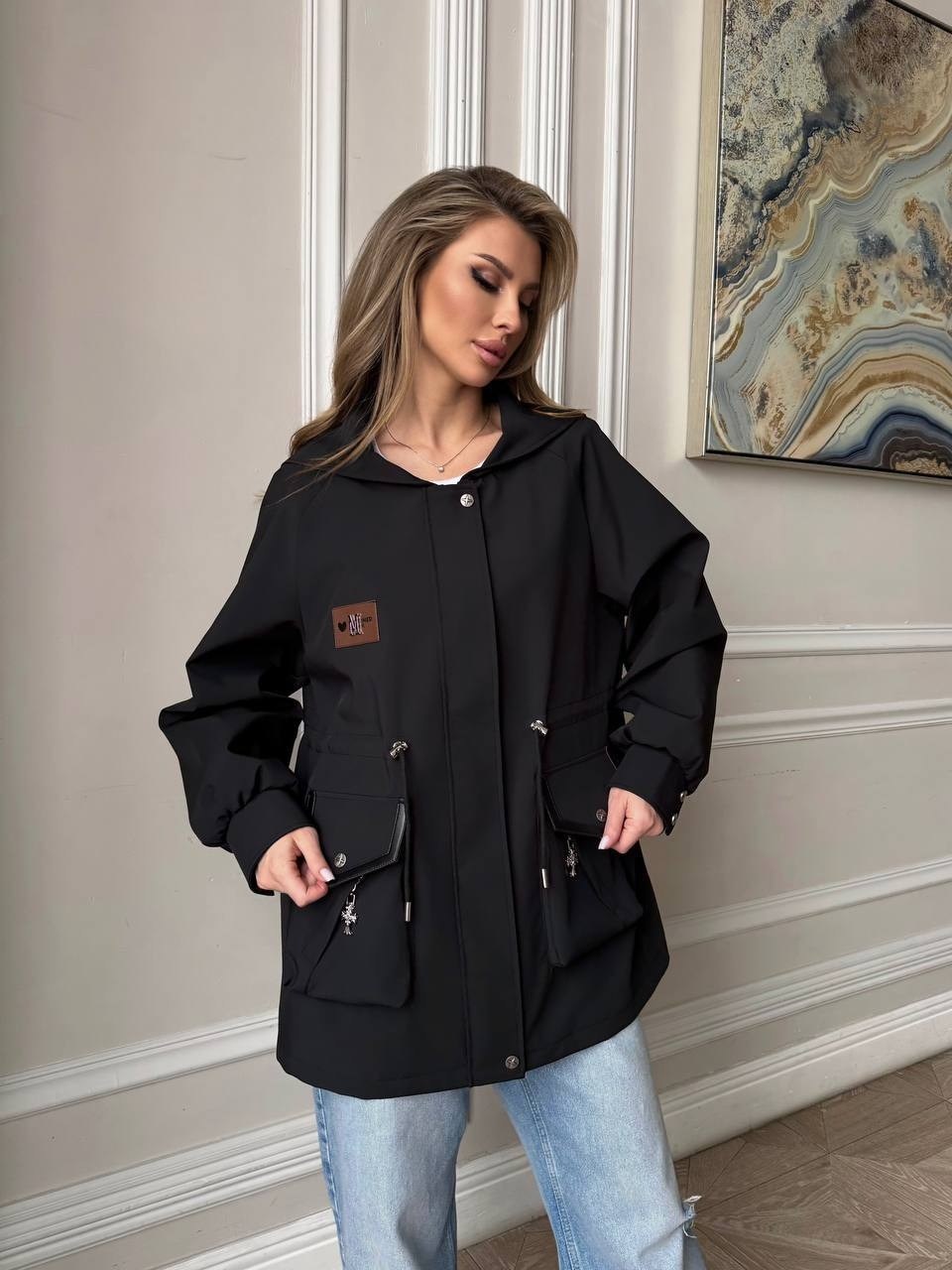 ветровка весенняя удлиненная с капюшоном verlent 355548821,женская куртка,ветровка с капюшоном оверсайз,ветровка женская,куртка с капюшоном удлиненная localbeat brand