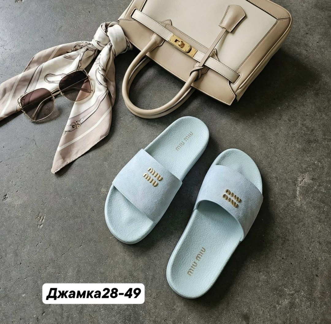 шлепанцы женские,женские шлепки,,шлёпанцы miu miu,шлепки miu miu