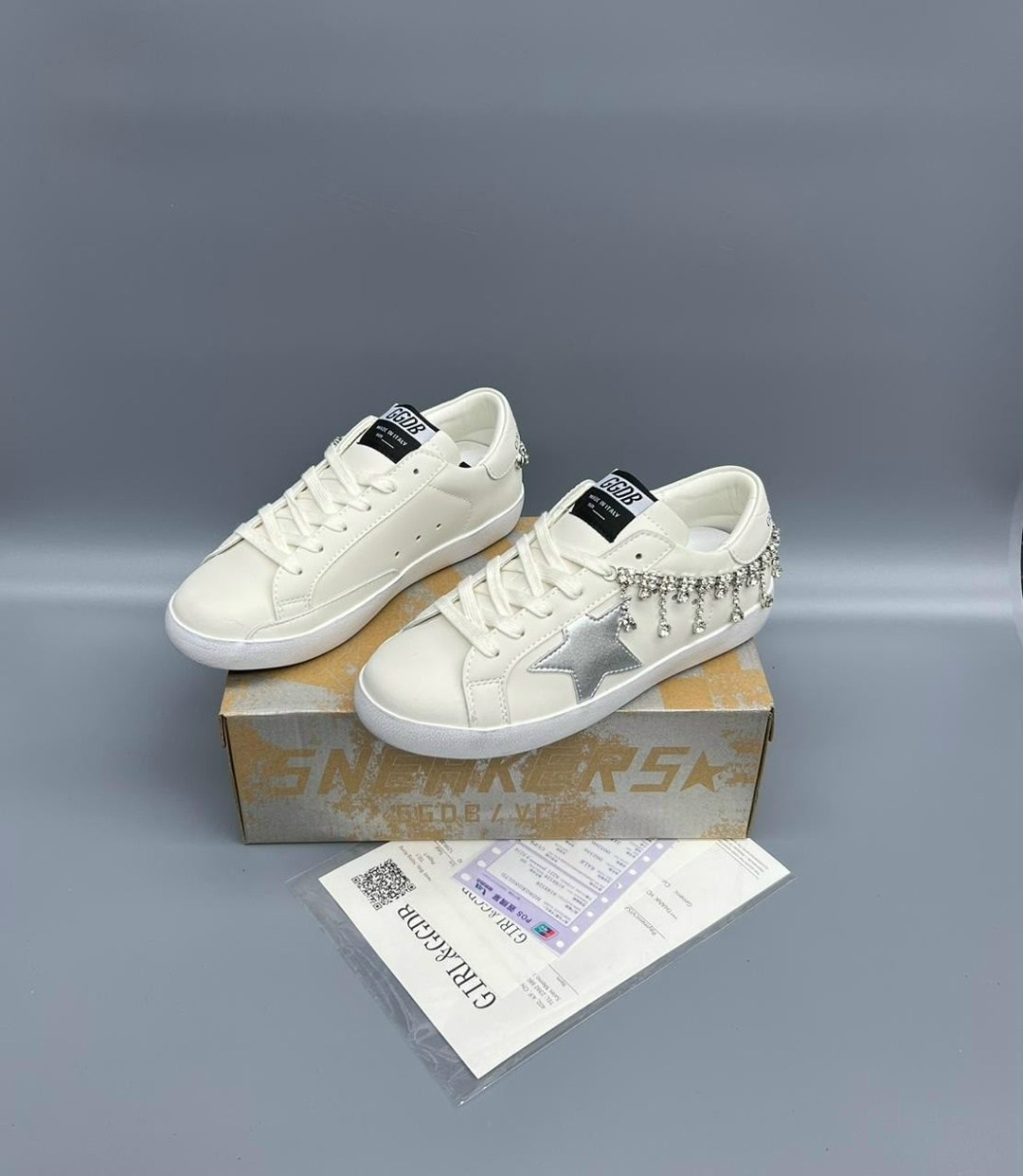 кроссовки golden goose,,кеды golden goose,мужские кроссовки golden goose stardan на шнуровке белый, спортивная