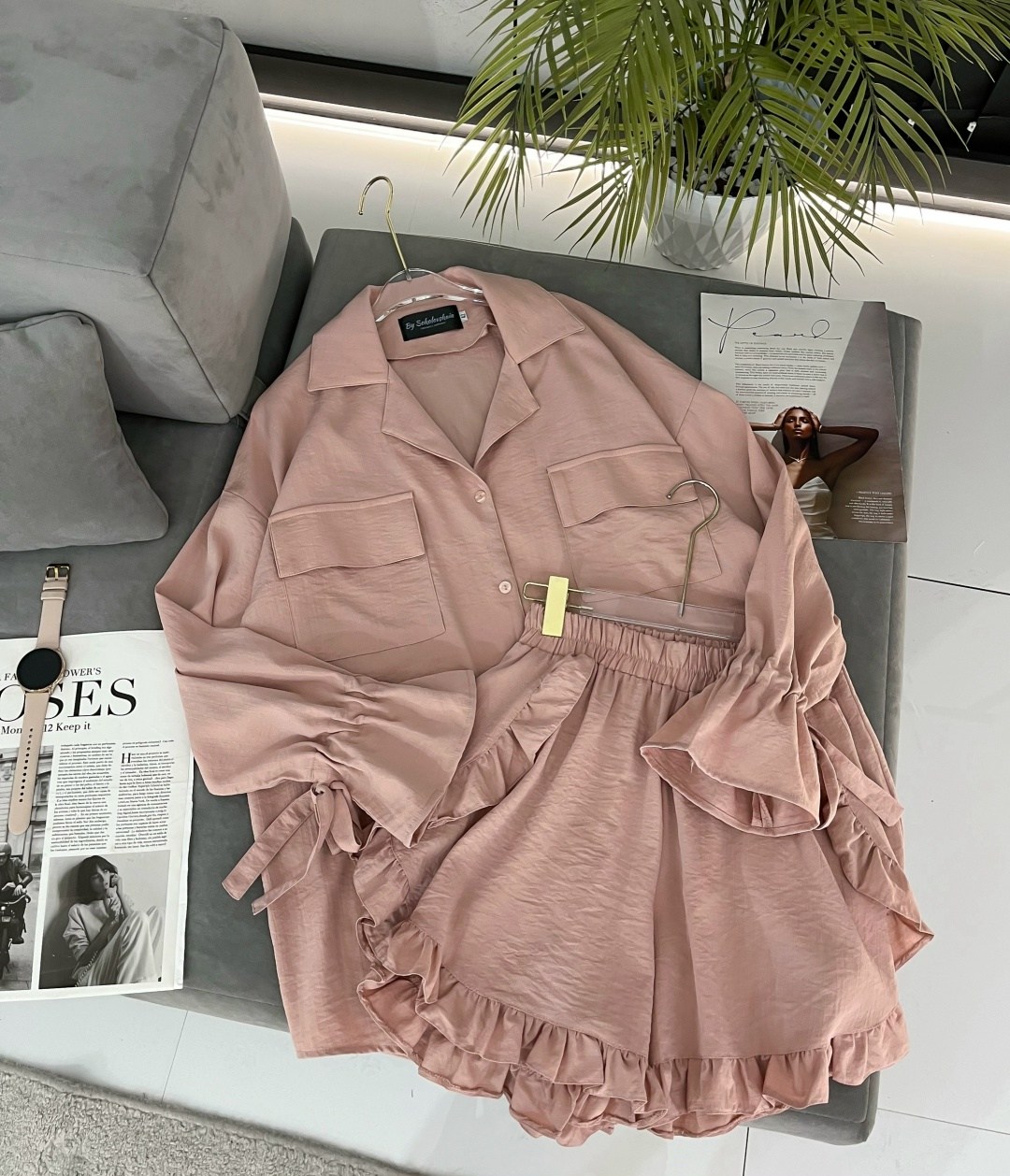 костюм с шортами и рубашкой летний,женский костюм,костюм летний с шортами и рубашкой оверсайз,голубой костюм,костюм шорты и рубашка