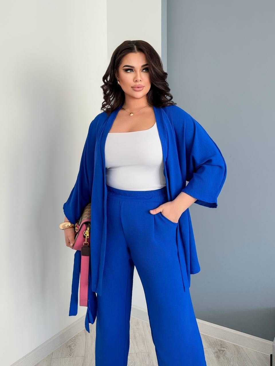 костюм белый,брючный костюм pretty 2122 молочный,женские костюмы,брючный костюм,белый брючный костюм