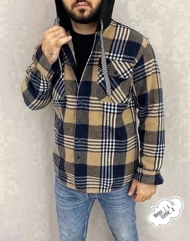 рубашка на меху с капюшоном,рубашка утепленная на меху зимняя в клетку,рубашка с капюшоном,рубашка с мехом,рубашка теплая на флисе