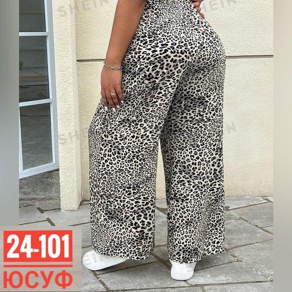леопардовые брюки,брюки с леопардовым принтом,леопардовые штаны,женские брюки с широкими штанинами с леопардовым принтом,широкие брюки с леопардовым принтом