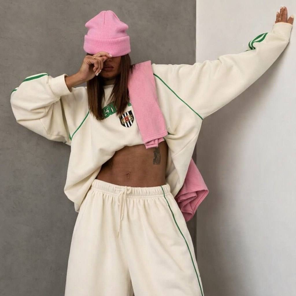 свитшот женская,женские костюмы оверсайз,спортивные костюмы оверсайз,свитшот,костюм розово