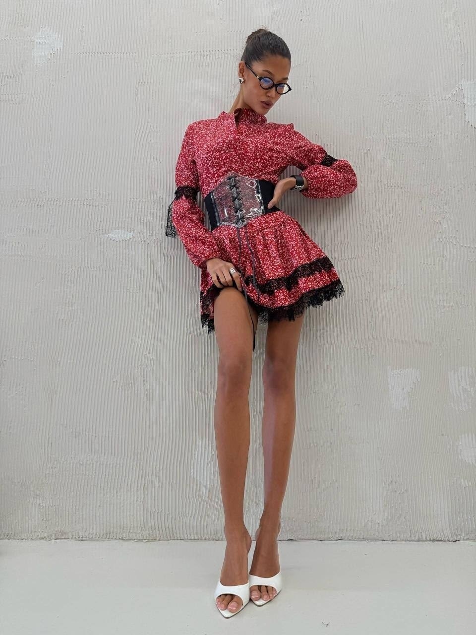 платье с оборками,модное платье,платье с рюшами,платье,кружевное платье