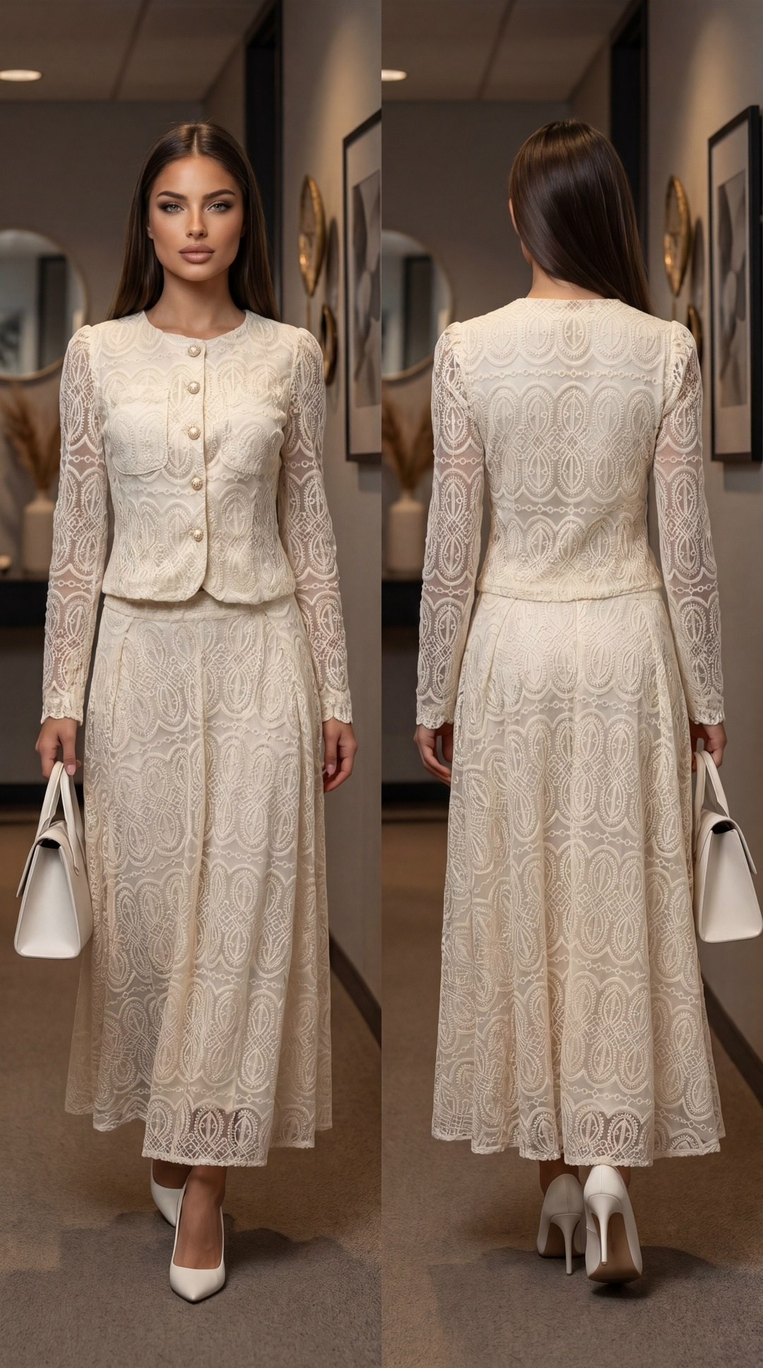 жакет, юбка мода юрс 2319 розовый,костюм в стиле шанель,кружевная юбка,костюм с юбкой 2319 розовый мода-юрс,юбочный костюм мода юрс 2319 розовый