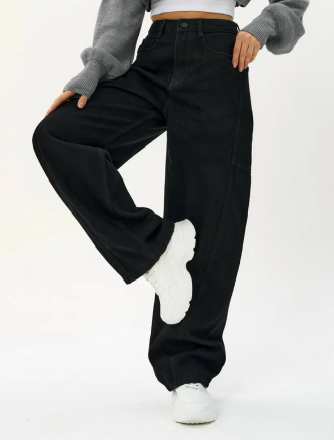 джинсы широкие чёрные,джинсы широкие,джинсы женские,джинсы трубы,джинсы черные