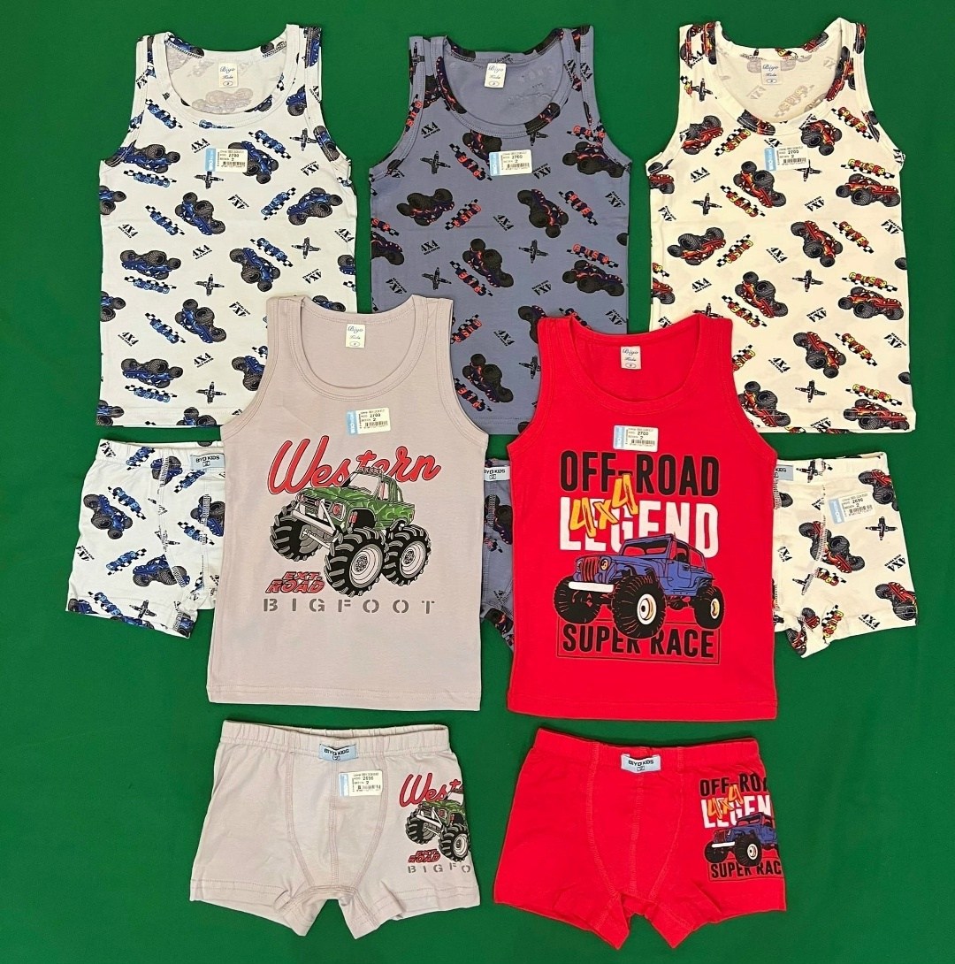 комплект белья для мальчика майка трусы baykar,комплект нижнего белья для мальчика майка,комплект белья для мальчика майка и трусы,майка baykar для мальчиков,комплект майка трусы