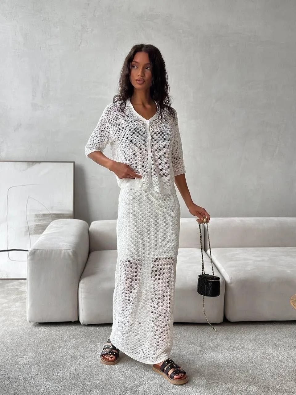 юбка вязанная,юбка ажурная,вязаный костюм двойка,вязаная юбка,вязаные топы