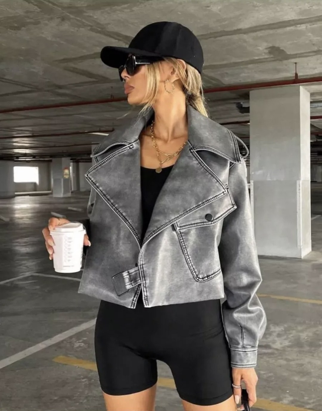 куртка косуха женская,косуха куртка,косуха оверсайз кожаная куртка серая винтажная aftfbasic,косуха женская куртка кожаная oversize,косуха кожаная куртка