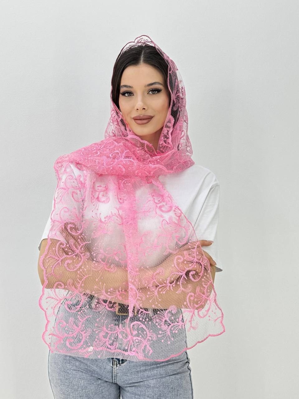 платок шарф накидка церковный,шарф накидка,накидка на плечи,накидка женская,накидка