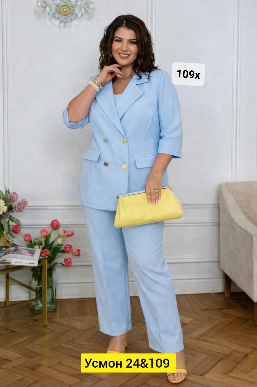 брючный костюм ninele 7485 черный,костюм женский больших размеров,брючный костюм,костюм брючный vilena 918 черный,деловой костюм больших размеров для женщин