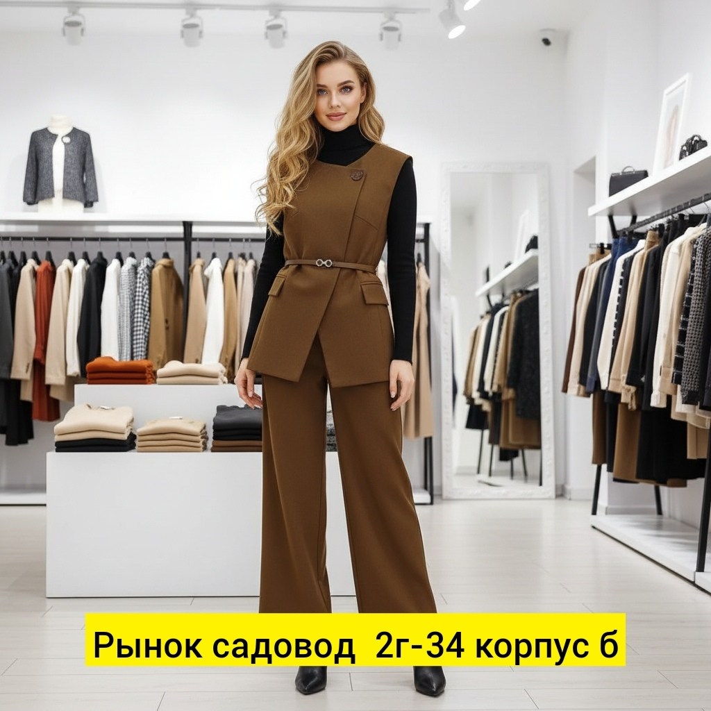 костюм брючный женский юрс,брючный костюм элегантный,костюм с брюками,жилет женский 4347/04/шоколадный,женские брючные костюмы